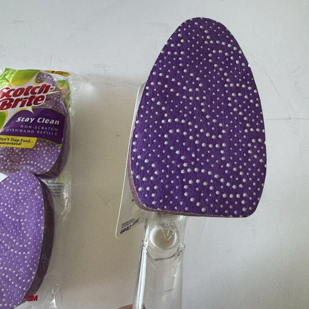 Scotch Brite Stay Clean Dishwand With Two Dishwand Refill Pads Scrubber Kitchen